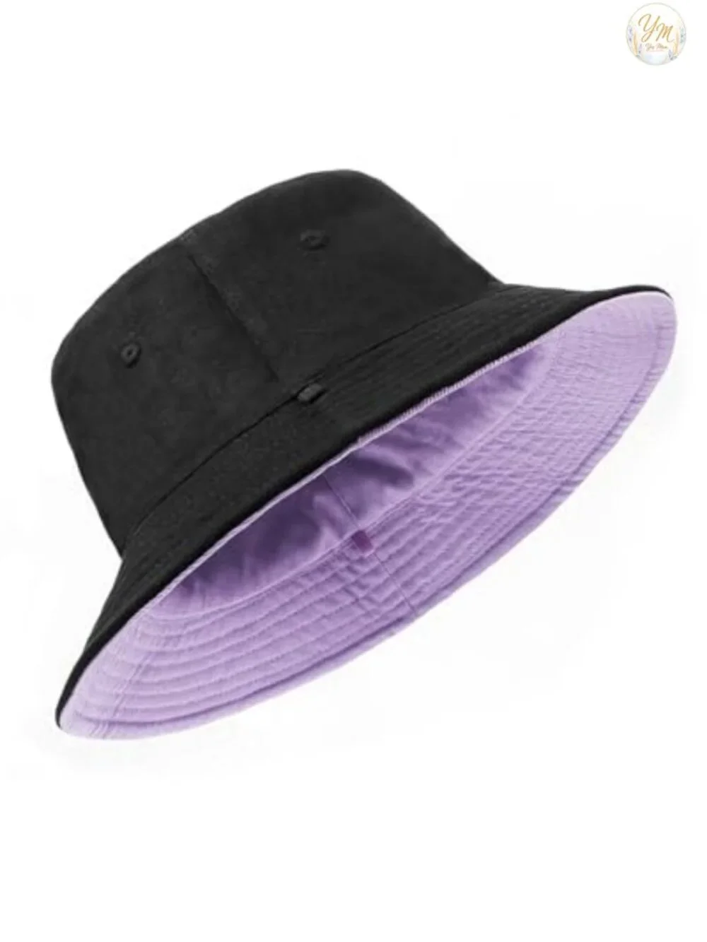 XXL Reversible Bucket Hat for Big Heads, Lightweight Cotton Sun Hat with Chin